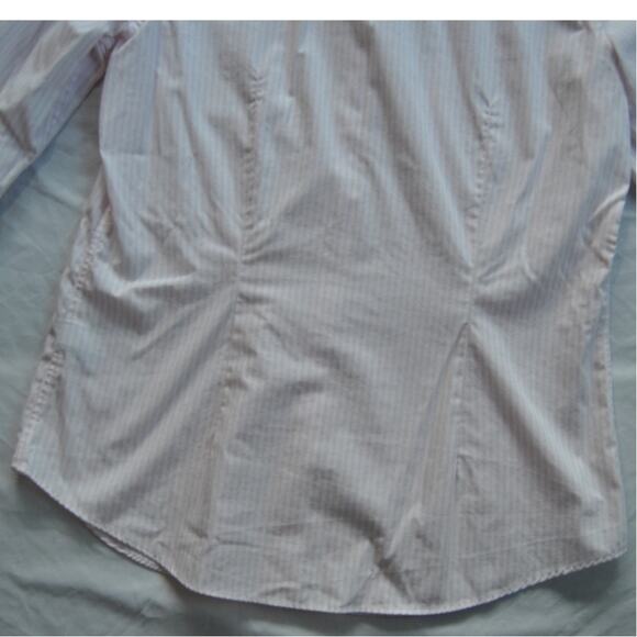Lauren Ralph Lauren Pink and White Striped Long Sleeve Button Up Medium - Picture 8 of 9